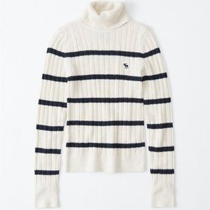 BNWT Abercrombie & Fitch Striped Turtleneck Sweater